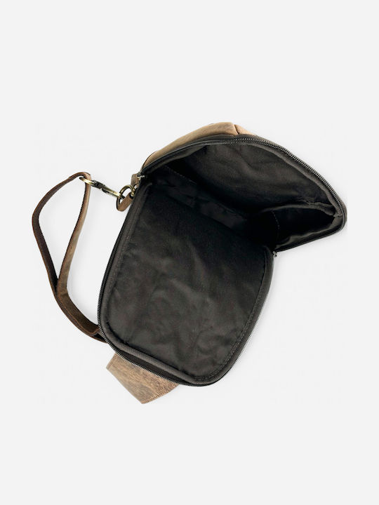 Leder Herrentasche Sling Braun