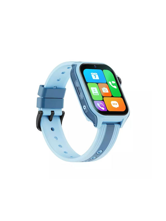 Nubi Smartwatch pentru copii cu GPS și curea din cauciuc/plastic Albastru