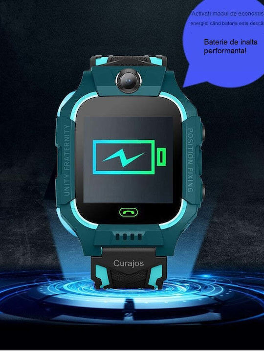 Kids Digital Watch with Rubber/Plastic Strap Turquoise