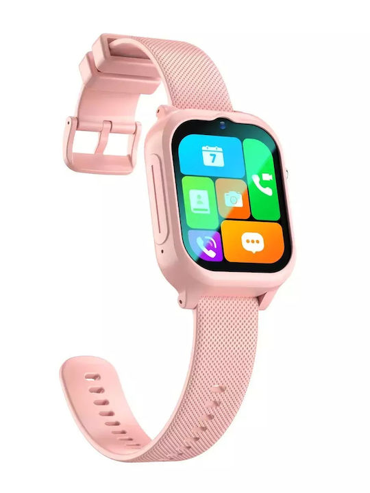 Nubi Kinder-Smartwatch 4G Mit GPS Und Kamera Rosa