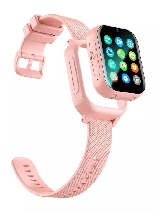 Nubi Kinder-Smartwatch 4G Mit GPS Und Kamera Rosa