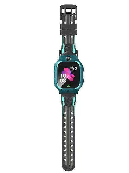 Kids Digital Watch with Rubber/Plastic Strap Turquoise