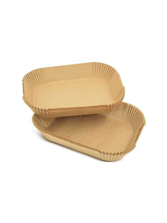 Mercaton Set 50 Baking Frying Papers Airfryer Double Layer Rectangular Shape 40 G/m² 14 X 22 Cm