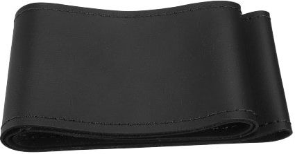 Car Steering Wheel Cover Leather Beige with Black Seam