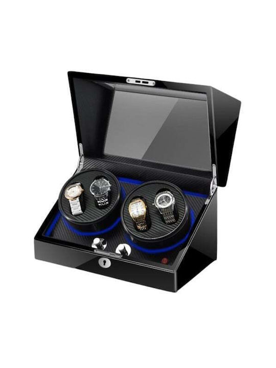 Cutie Întors Ceasuri Automatice Iuni Watch Winder 4 Negru-carbon
