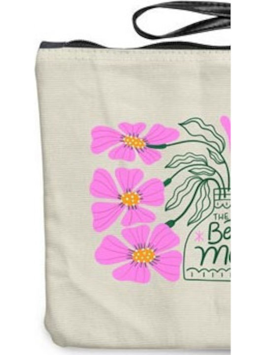 Best Mom Floral Strap Toiletry Bag