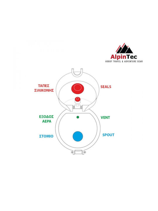 AlpinPro Mood Παγούρι Πλαστικό 500ml Μαύρο