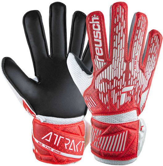 Reusch Attrakt Solid Голмански ръкавици Детски Червени
