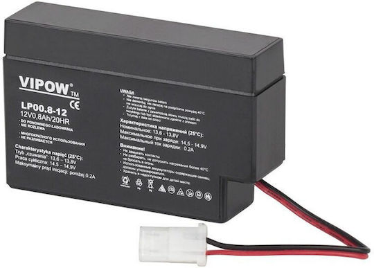 12v Lead Gel Battery 0.8 Ah Maintenance-free 96x25x62 Mm
