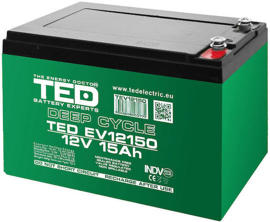 12v Electric Vehicle Battery 15 Ah Agm Vrla Sla Mf