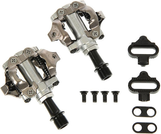Shimano PD-M540 Πετάλια Ποδηλάτου Κουμπωτά Ασημί