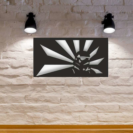 Decorațiune de Perete din Metal Krodesign Kro-1150 Storm Trooper 60 Cm Lungime Negru 1.5 Mm Grosime