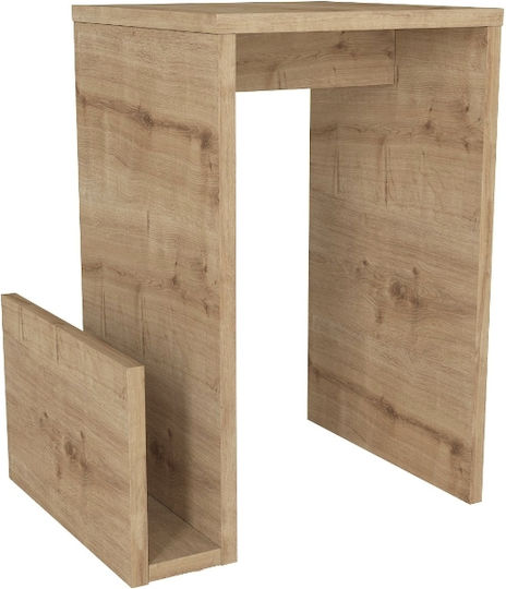 Rectangular Side Table Regnar Wooden Sapphire Oak M43.1xL33.5xH52cm