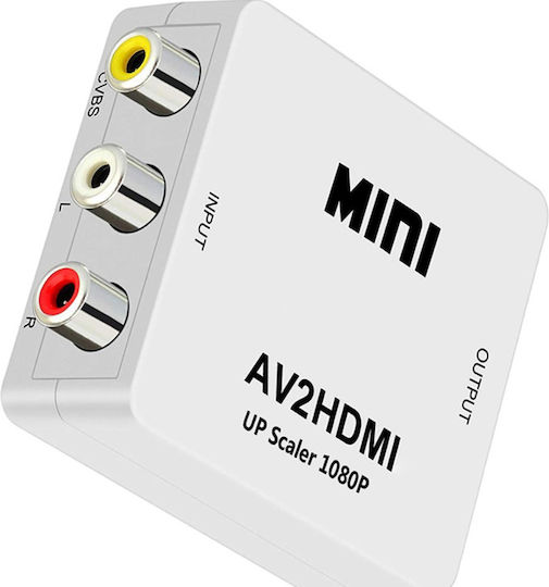 Mini Av Rca La Hdmi Vga Zola Full Hd 1080p Stereo Video Audio Usb Cablu De Alimentare Alb