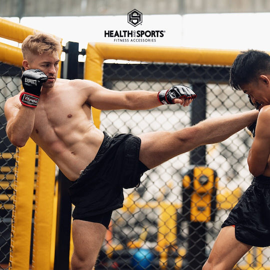 Olympus Sport Econo MMA Handschuhe aus Kunstleder Schwarz