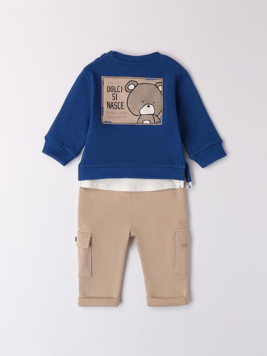 iDO Set pentru copii cu Pantaloni Magazin online de iarnă 2buc Baby Blue