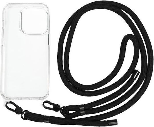 Mobile Origin Back Cover Πλαστικό με Λουράκι Διάφανο (iPhone 15 Pro)