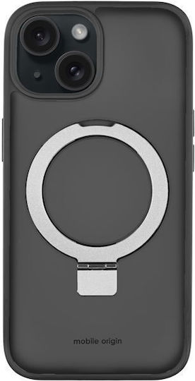 Mobile Origin Umschlag Rückseite Kunststoff Schwarz (iPhone 15)