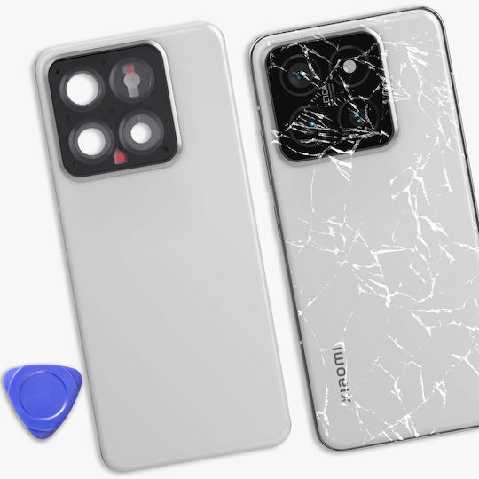 Clappio Replacement Rear Window Xiaomi 14 Light Grey