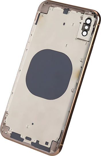 Clappio Frame + Battery Cover Iphone Xs Max Gold Rear Window Light Pink