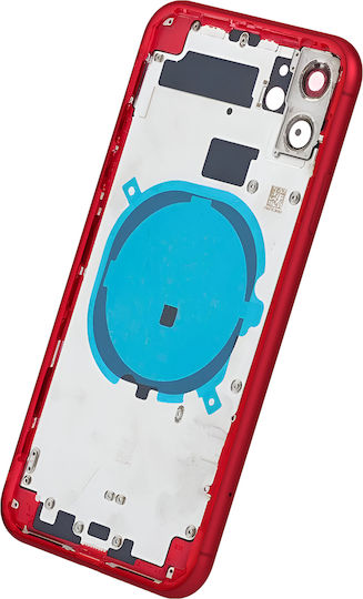 Clappio Rahmen + Akkudeckel iPhone 11 Rot Rückseite Fenster Rot