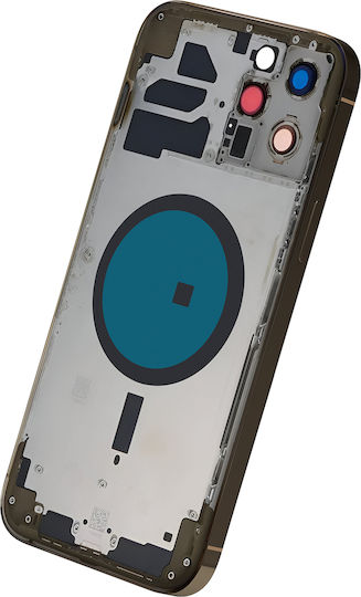 Clappio Frame + Battery Cover Iphone 12 Pro Max Old Rear Window Beige