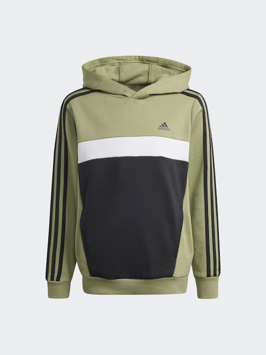 Adidas Kids Fleece Sweatshirt with Hood Green