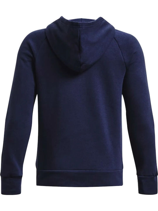 Fleece Kids Sweatshirt with Hood and Pockets Blue Rival