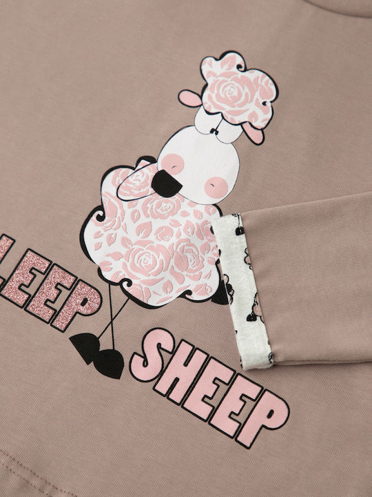 Minerva Παιδική Πιτζάμα Χειμωνιάτικη Sheeps Minerva Παιδική Πιτζάμα Χειμωνιάτικη Sheeps