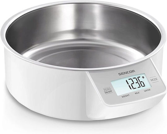 Sencor Ψηφιακή Ζυγαριά Κουζίνας με Κάδο έως 5kg Γκρι