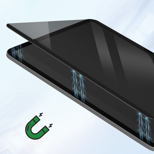 4smarts Screen Protector iPad Air 11 2024 Anti-Spy Anti-Scratch Magnetic Transparent Black