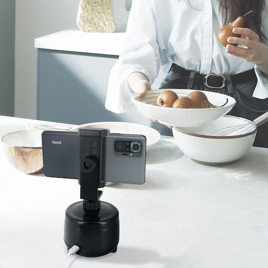 Gimbal Stabilizer Smartphone Rotary 360° Face Tracking Silicone Base