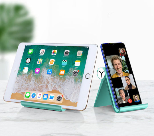 Foldable Multi-position Adjustable Tablet Smartphone Table Stand Turquoise