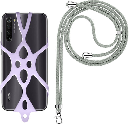Universal Smartphone Cord Silicone Extendable Adjustable 90cm Lavander