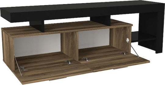 TV-Ständer Acnes Schwarz - Kauri M160xT40xH53cm