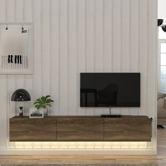 Damla Επιτοίχιο με Φωτισμό Led Καρυδί 180x29.5x29.5εκ. Damla Επιτοίχιο με Φωτισμό Led Καρυδί 180x29.5x29.5εκ.