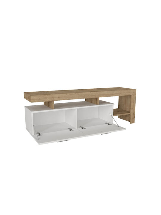 TV Stand Acnes White - Sapphire Oak M160xD40xH53cm