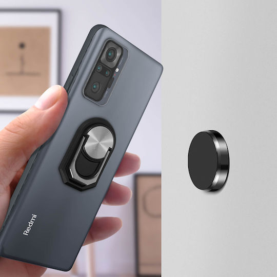 Magnetic & Rotating Smartphone Support Ring Black