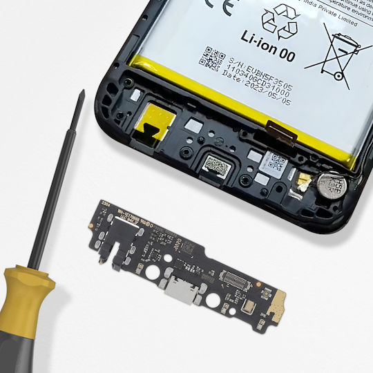Релайф Зарядно Конектор Redmi A2 Usb Порт C Микро Жак Черен