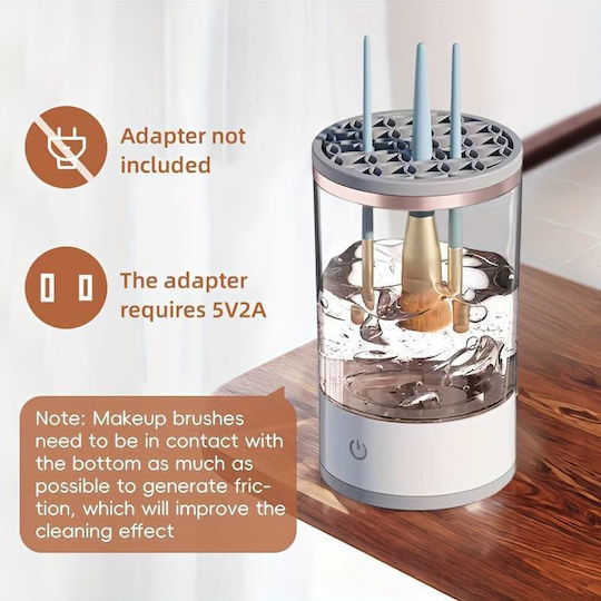 Transparent Makeup Brush Cleaning Container