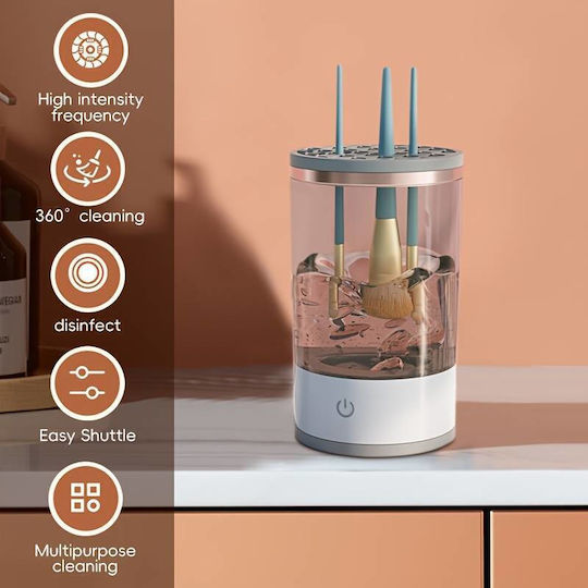Transparent Makeup Brush Cleaning Container