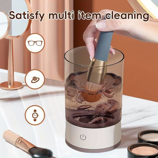 Transparent Makeup Brush Cleaning Container