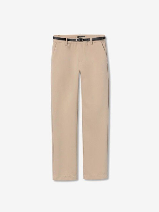 Tiffosi Women's Fabric Trousers Beige