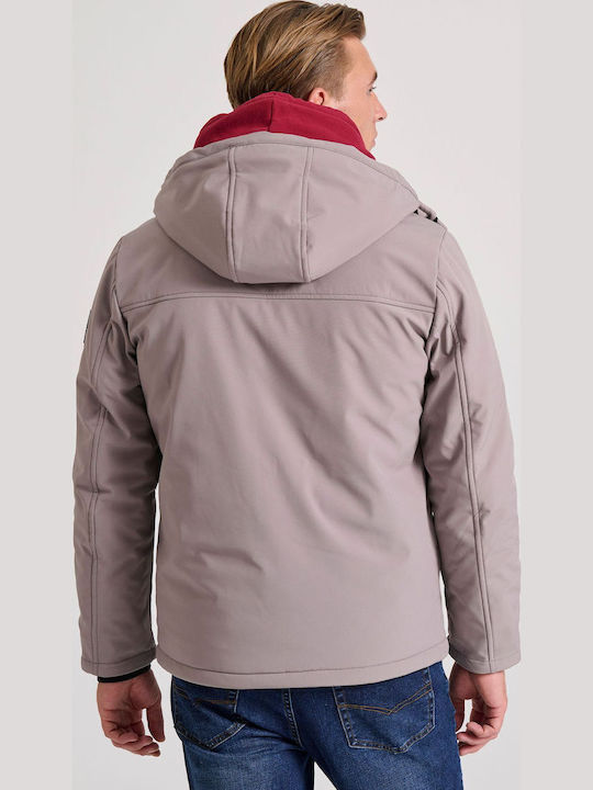 Χειμωνιάτικο Μπουφάν Softshell Αδιάβροχο και Αντιανεμικό Γκρι