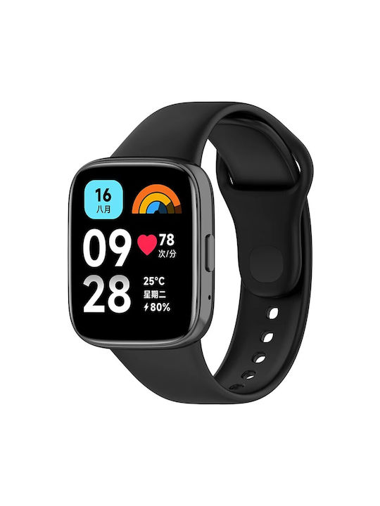 Λουράκι Σιλικόνης Μαύρο (Redmi Watch 3 Active)