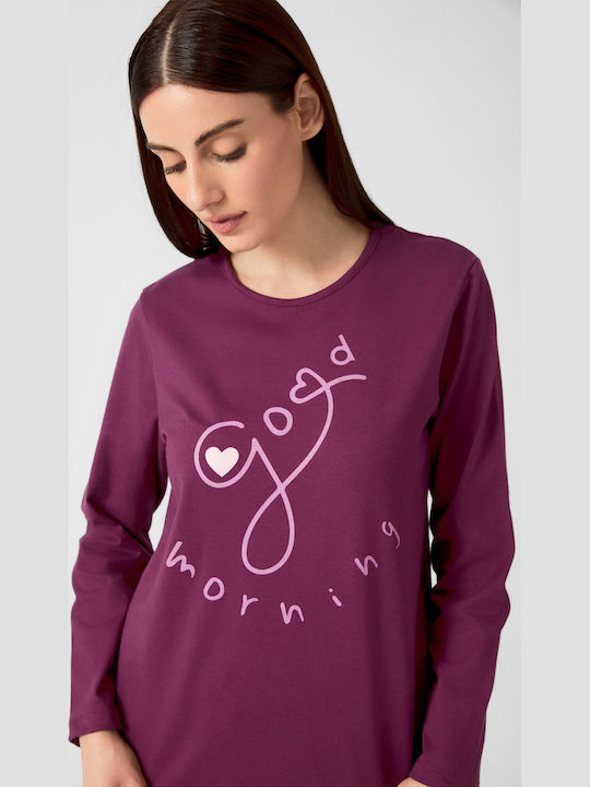 Minerva Winter Women's Pyjama Set Eggplant