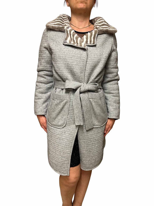 Frauen Pelz White-beige