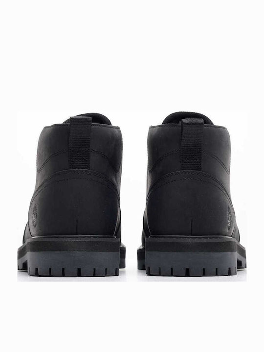 Leather Black Men's Boots