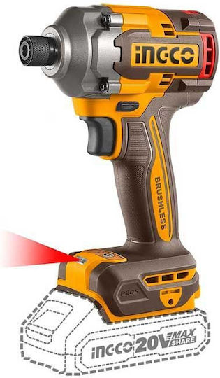 Ingco Set Drill Driver & Impact Screwdriver Brushless 20V with 2 Batteries 2Ah and Case