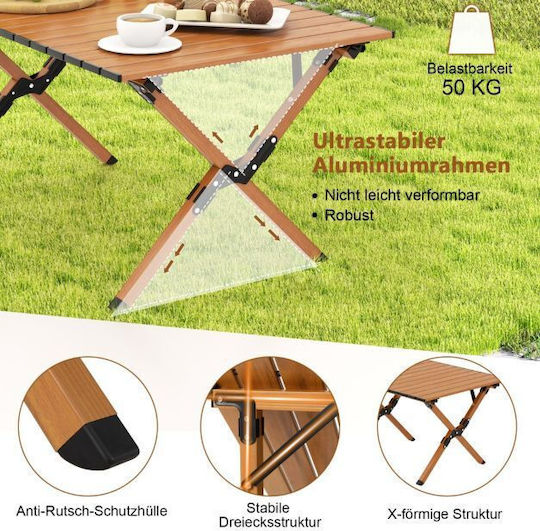 Costway Tabelle Aluminium für Camping Klappbar